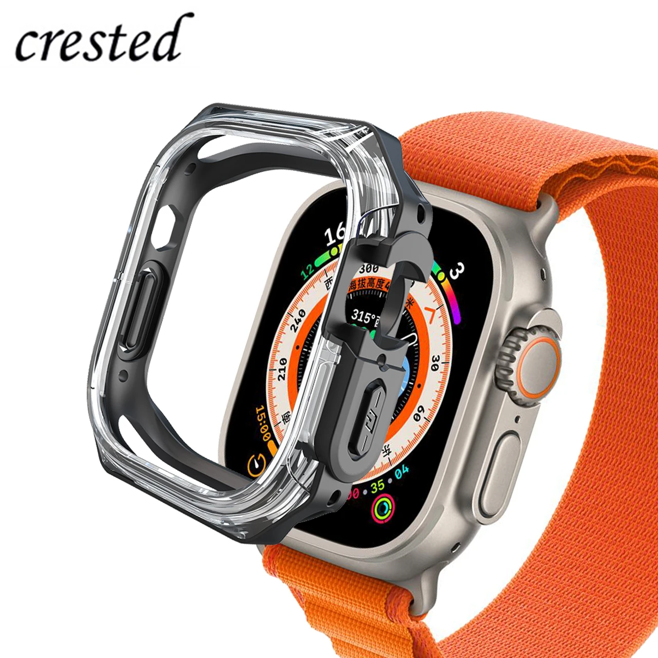  ġ ̽ Ŀ, Ʈ 2, 49mm, 44mm, 40mm, 45mm, 41mm ׼, ũ ȣ TPU + PC  ø 9, 8, SE, 7, 6, 5, 4