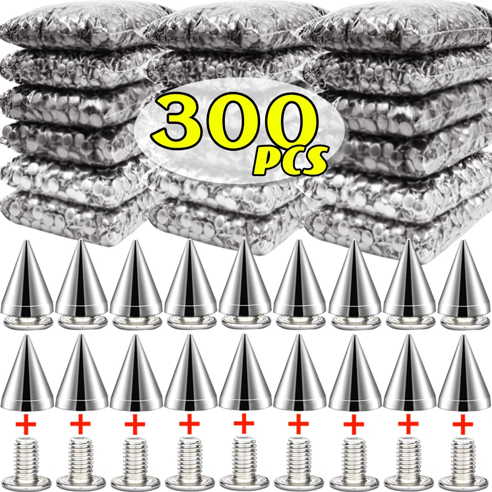 Zinc Alloy Punk Stud Kit Round Cone Spikes Silver DIY Clothes Shoes Bags Leather Handcraft Garment Nail Rivet Sewing Accessories Zinc Alloy Punk Stud Kit Round Cone Spikes Silver DIY Clothes Shoes Bags Leather Handcraft Garment Nail Rivet Sewing Accessories