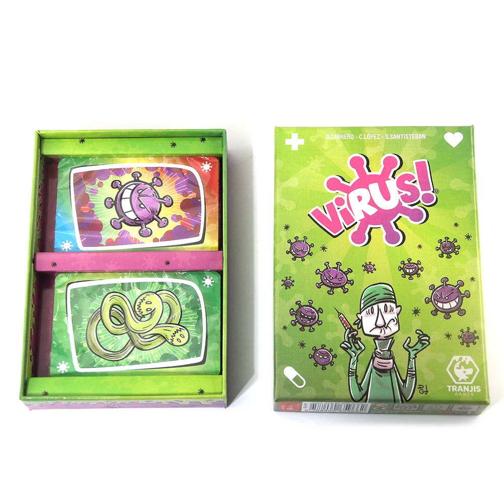 In Spanish Version In English Virus Card Game The Contagiously Virus 2 Card Correct Version Party Game For Fun Family Games card games virus game cards