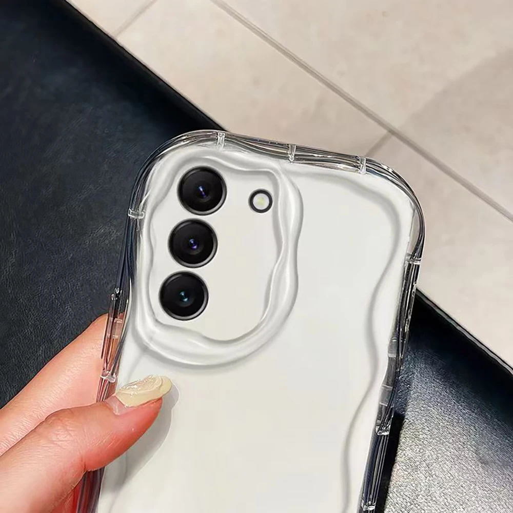 3D Wave Curly Edge Phone Case - Stylish Protective Cover