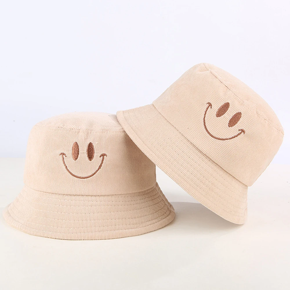 stussy bucket hat Unisex SMILE Bucket Hat Fishing Outdoor Hip Hop Cap Men's Summer For Fisherman Hat Women 2022 New Bone Feminino cheap bucket hats