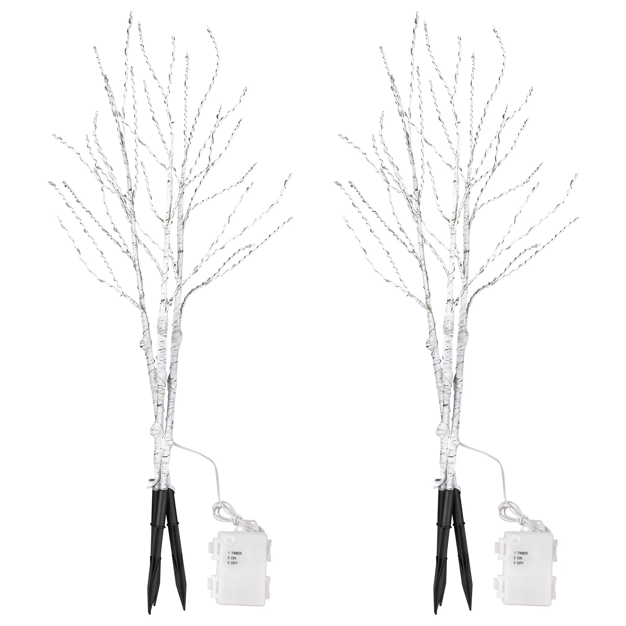 33" Lighted Birch Branch Fairy Light 150 LED Twig Timer Home Decoration 6 PackTrees AliExpress