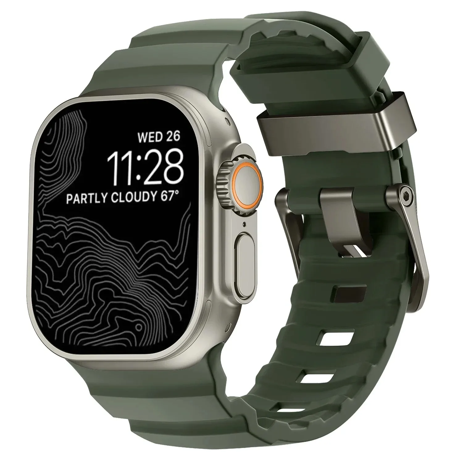 Premium Fluororubber Watch Strap - High-End Fashion Bracelet