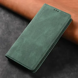 Leather Flip Wallet Case with Card Holder and Protective Cover for Galaxy A22 (5G) (Green)