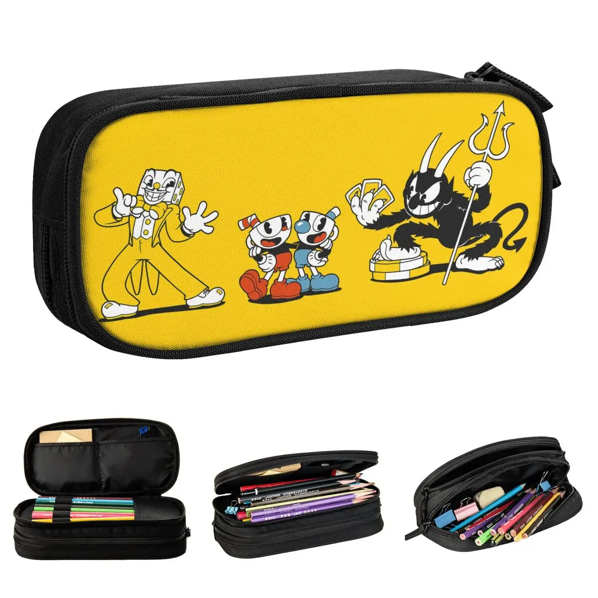 

Lovely Cuphead Pencil Cases Pencil Box Pen Box for Student Large Storage Bags Students School Gift Accessories