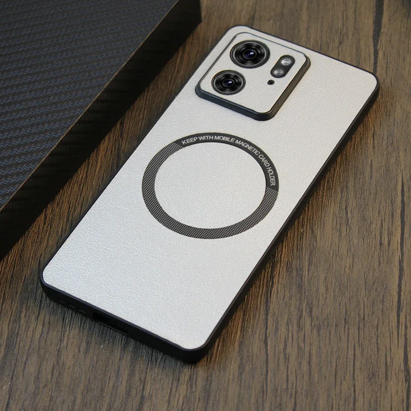Magnetic PU Leather + TPU Protective Back Cover Case