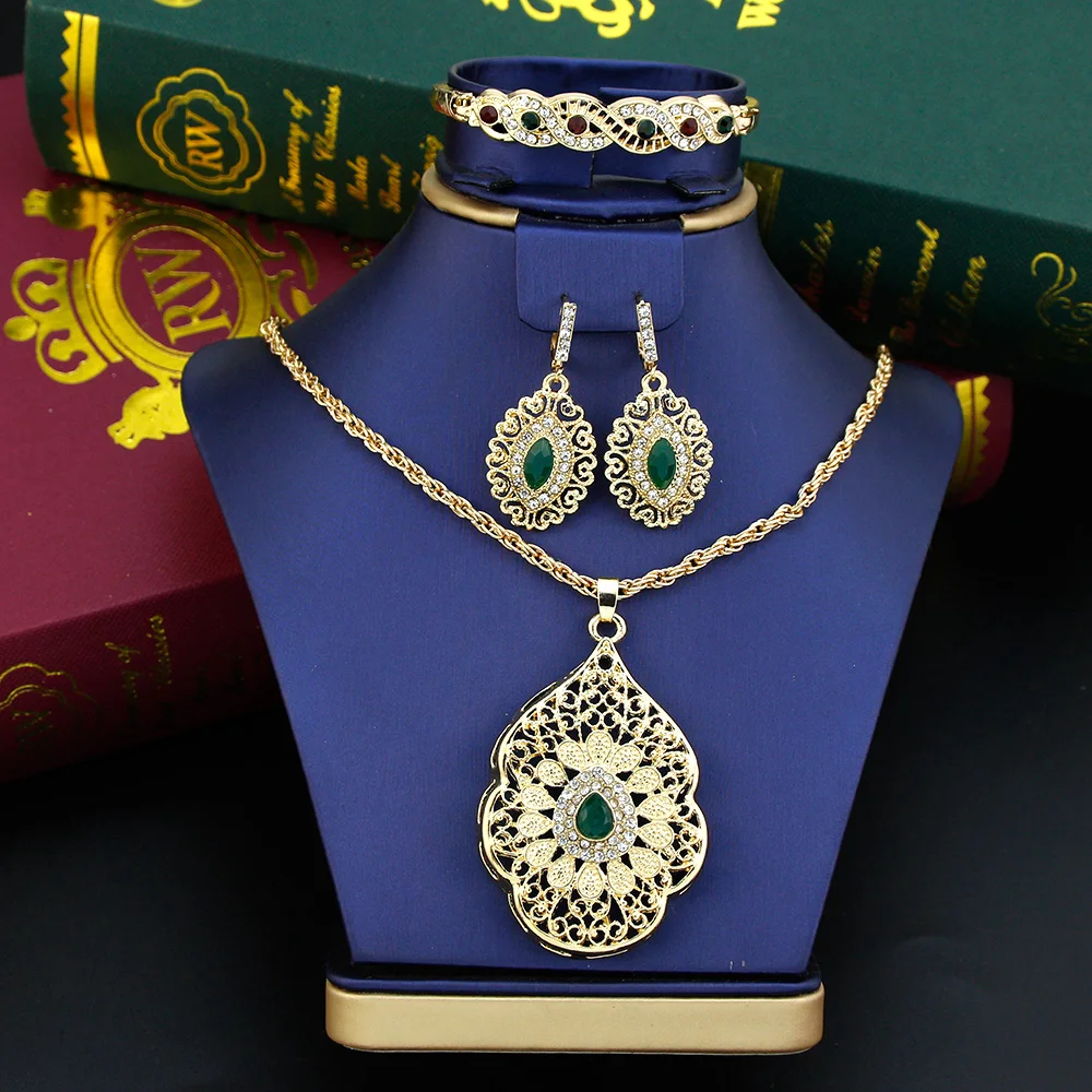 Parure Bijoux Ajustable, Collier et Boucle D'Oreille + Broche RMEGA