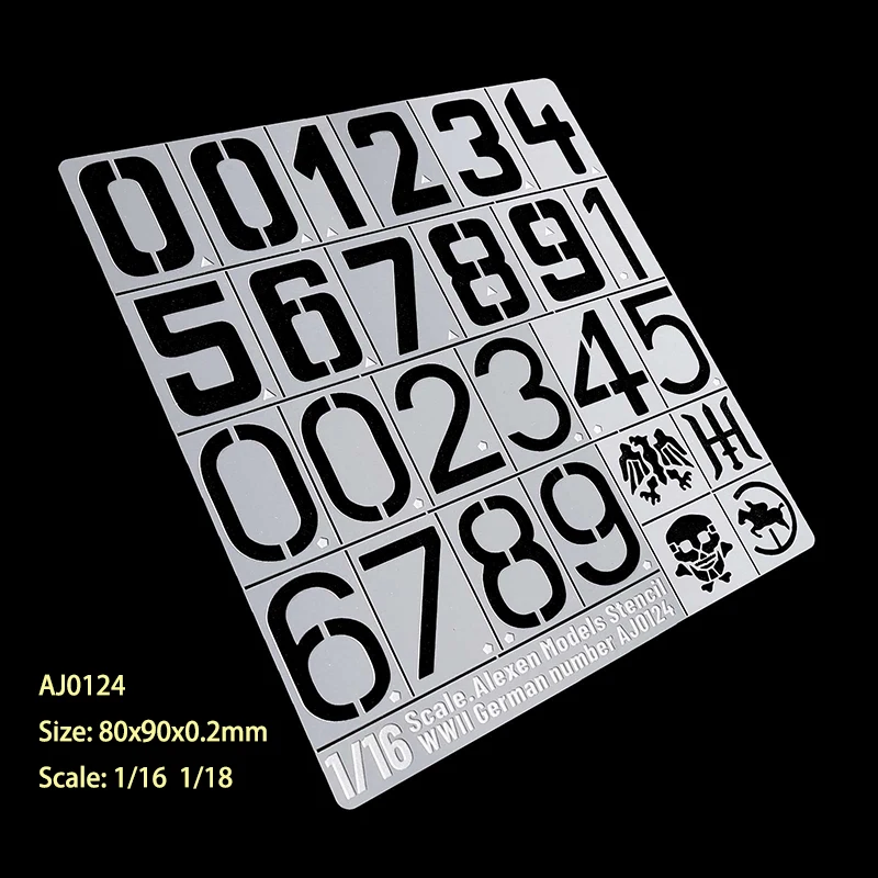 1/16 1/18 Big Scale Military Tank Vehicle Model Symbol Mark Logo Stainless Stencils Template 5