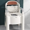 Thermostatic Seat Ring Commode Toilet Chair for Elderly Disabled, Adjustable Toilet Chair Portable Toilet Seat for Adults 2