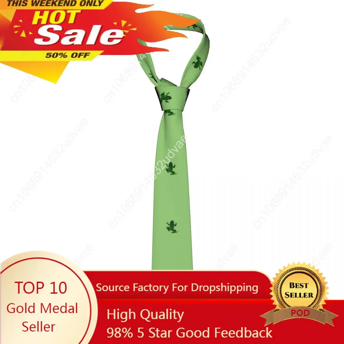

Green Frog Tie For Men Women Necktie Tie Clothing Accessories