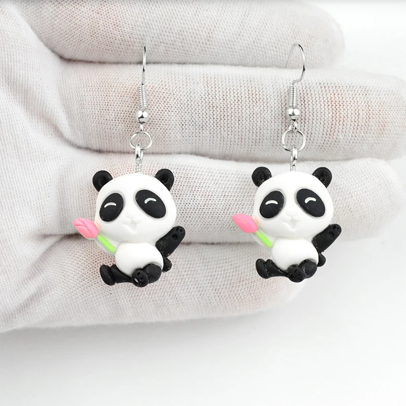 Cartoon Dinosaurs Dangle Earring Resin For Women Lovely Rainbow Drop Earrings Fire Balloon Stud Earring Girls