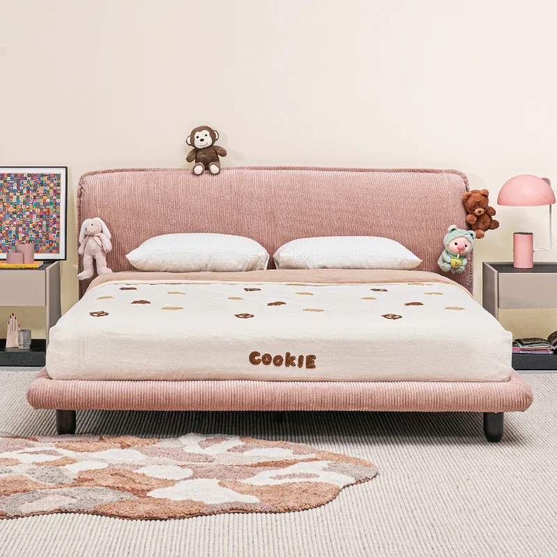 

Cloth bed light luxury children's bed soft bag cream wind girl's bed /BL