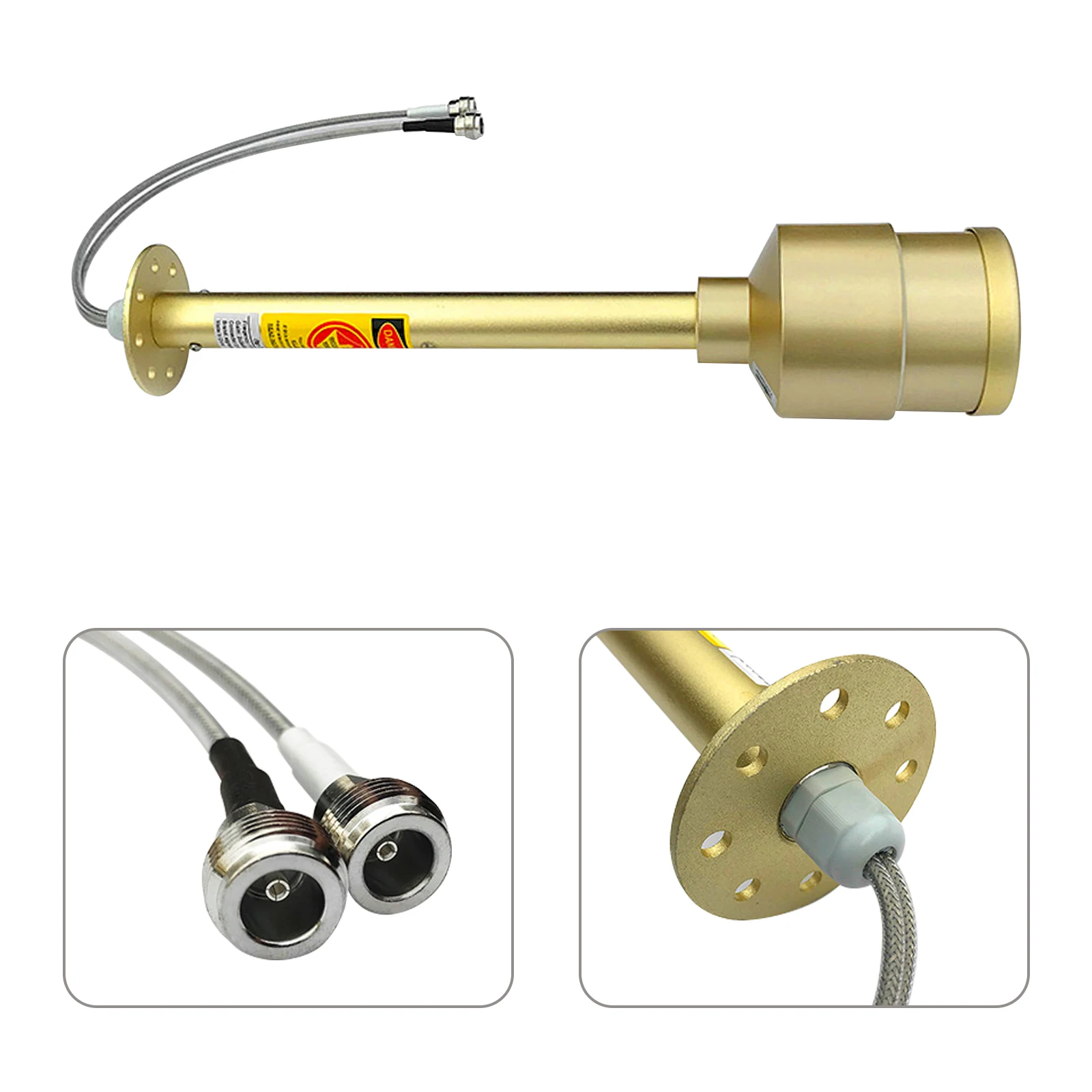 5G 4G Antenna Feed Dual Band 1700-2700Mhz 3300-3800Mhz 2 X30Dbi Feedhorn Long Range Mimo Parabolic Dish Grid Signal Boosting