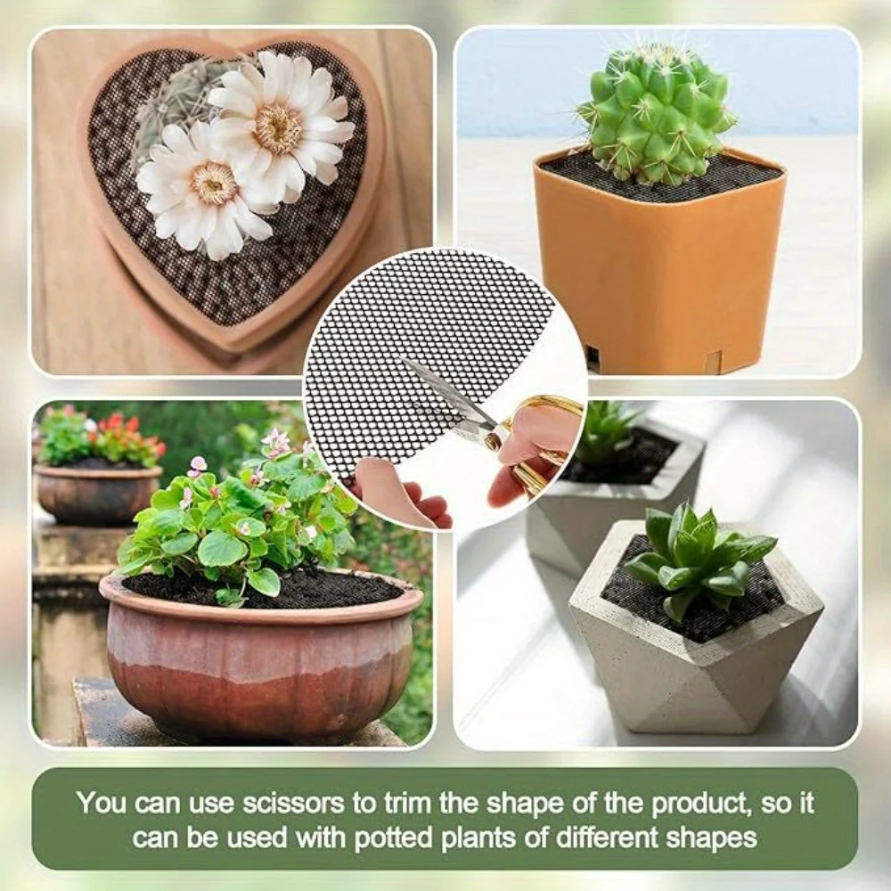 4-Pack Cuttable Mesh Plant Pot Covers - Protective Screens