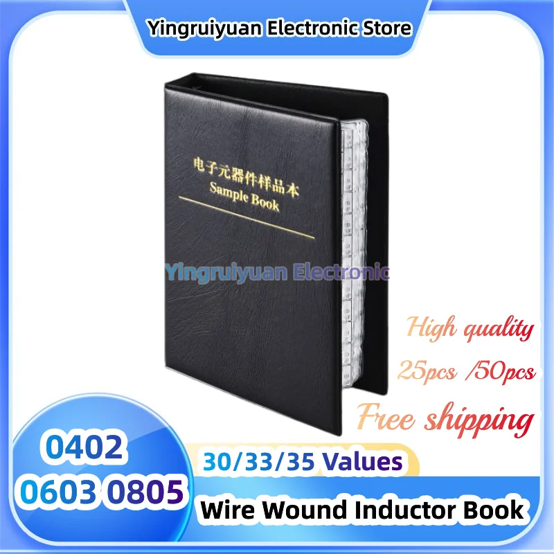 Ceramic Inductors Samples wire winding Book SMD 0402 0603 0805 SMT