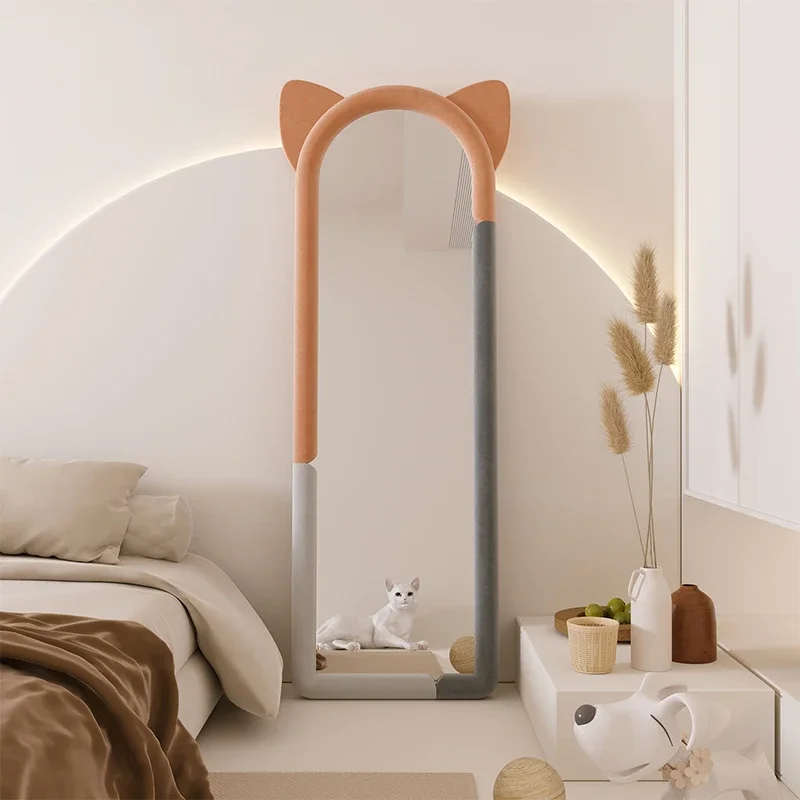 

Makeup Mirror Bathroom Art Full Body Girls Rectang Ledressing Cute Length Bathroom Wall Creative Ornaments Boho Espejos Pared