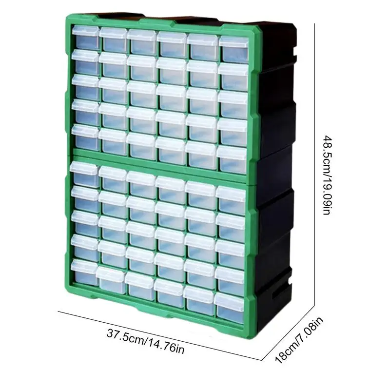 Drawer Parts Cabinet 60 Drawer Hardware Storage Organizer Easily Stackable Drawer Storage For Hardware Crafts For Garage 6
