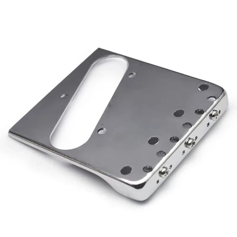 Vintage Telecaster TL Bridge System | Sattel-Array aus Messing mit 3 Schrauben | Verchromter Aschenbecher mit Intonationsschrauben für Tele-Gitarre – Detail 14