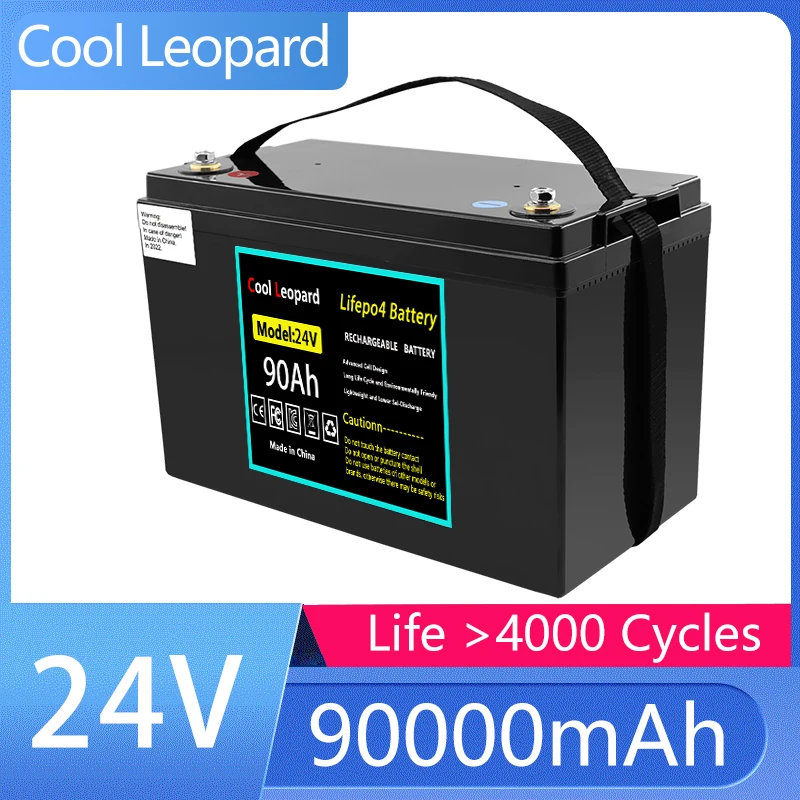 

CooI Leopard Lifepo4 Lithium Battery 24V 90Ah With BMS For Backup Power For Electric Bus Golf Cart Etc