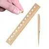 Planting Ruler Set Seeder Planting Ruler With Holes And Plant Dibber Wooden Spacing Template Garden Ruler Gardening Tool For 1