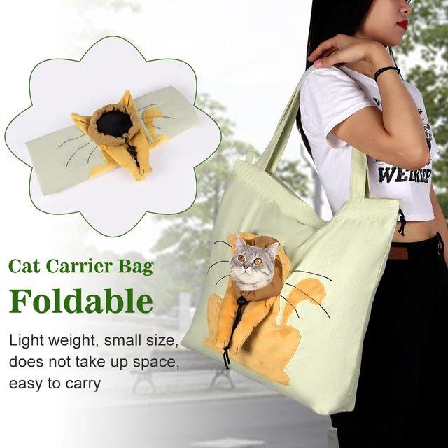 Soft Pet Carriers Bag Pet Canvas Shoulder Bag Portable Cat Carrying Bag Outgoing Travel for Small Dogs and Cats Pet Supplies