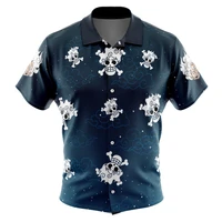 Luffy Gear 5th V2 One Piece Button Up Hawaiian Shirt Men's Casual Shirt Summer Clothes Father and Son Cosplay Clothes 1
