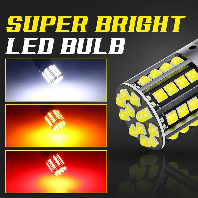 2pcs Car LED Lights BA15S P21W 1156 BAU15S PY21W 1157 BAY15D 44*3030SMD Canbus Front Tail Turn Signal Lamps 7440 7443 W21/5W 12V - Image 4