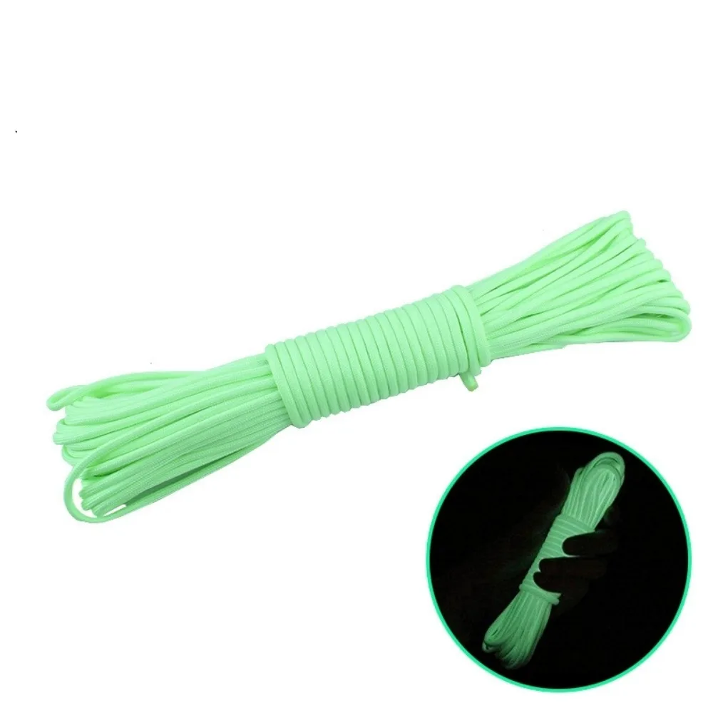 10M Glow In The Dark Luminous Paracord 550 100FT Parachute Cord Lanyard  Rope 9 Strands Cores Outdoor Survival Ropes