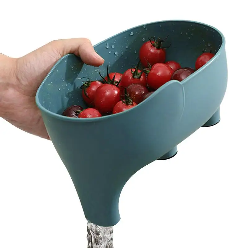 

Elephant Drain Basket Kitchen Cute Animal Drain Rack Multifunctional Kitchen Sink Strainer Basket Reusable Elephant Sink Filter