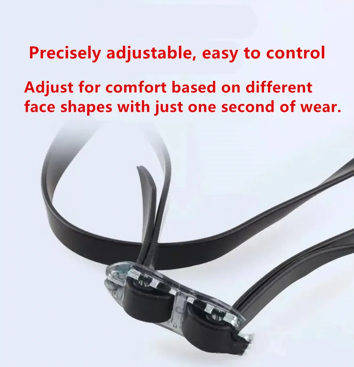 UV400 Professional Racing Swimming Goggles Dual Toggle Strap Detail