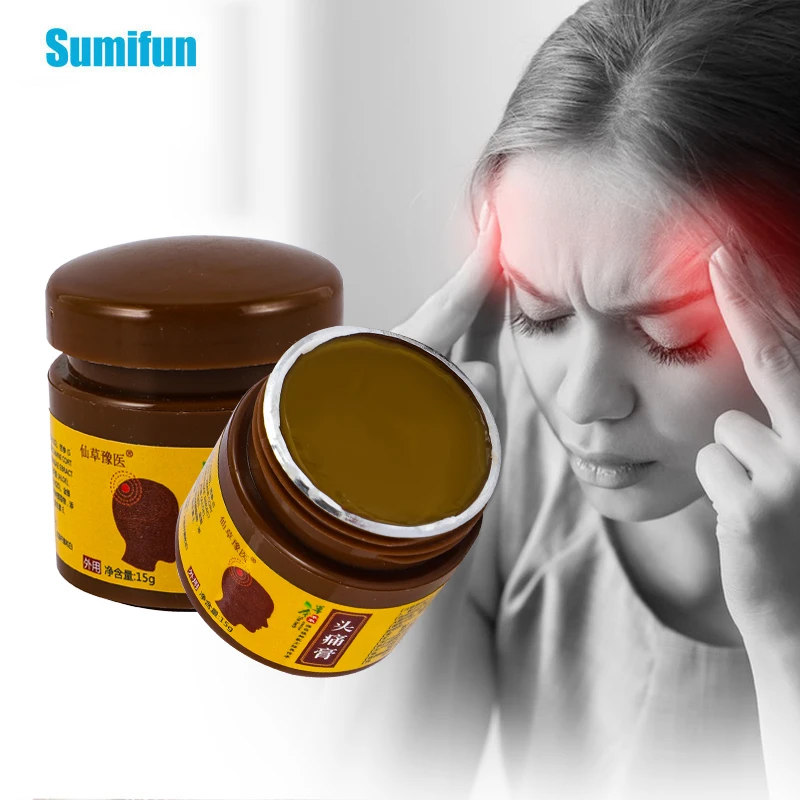 

1Pcs 15G Headache Balm Treat Migraine Dizziness Cream Chinese Herbal Brain Pain Relief Muscle Massage Relaxation Medical Plaster