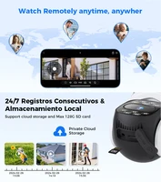 Caméra solaire extérieure à triple objectif PTZ 15MP 4G SIM, trois objectifs, trois écrans, surveillance par batterie, détection humanoïde IA, suivi automatique, étanche IP66, vision nocturne, caméras de sécurité vidéo 8