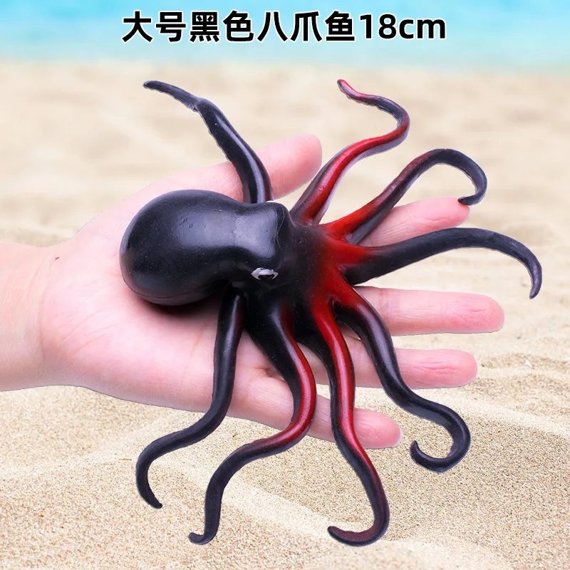 Children's Funny Toys Simulation Octopus Toy Model Soft Elastic Toys Animal World Decoration Squid Education Puzzle Cognition