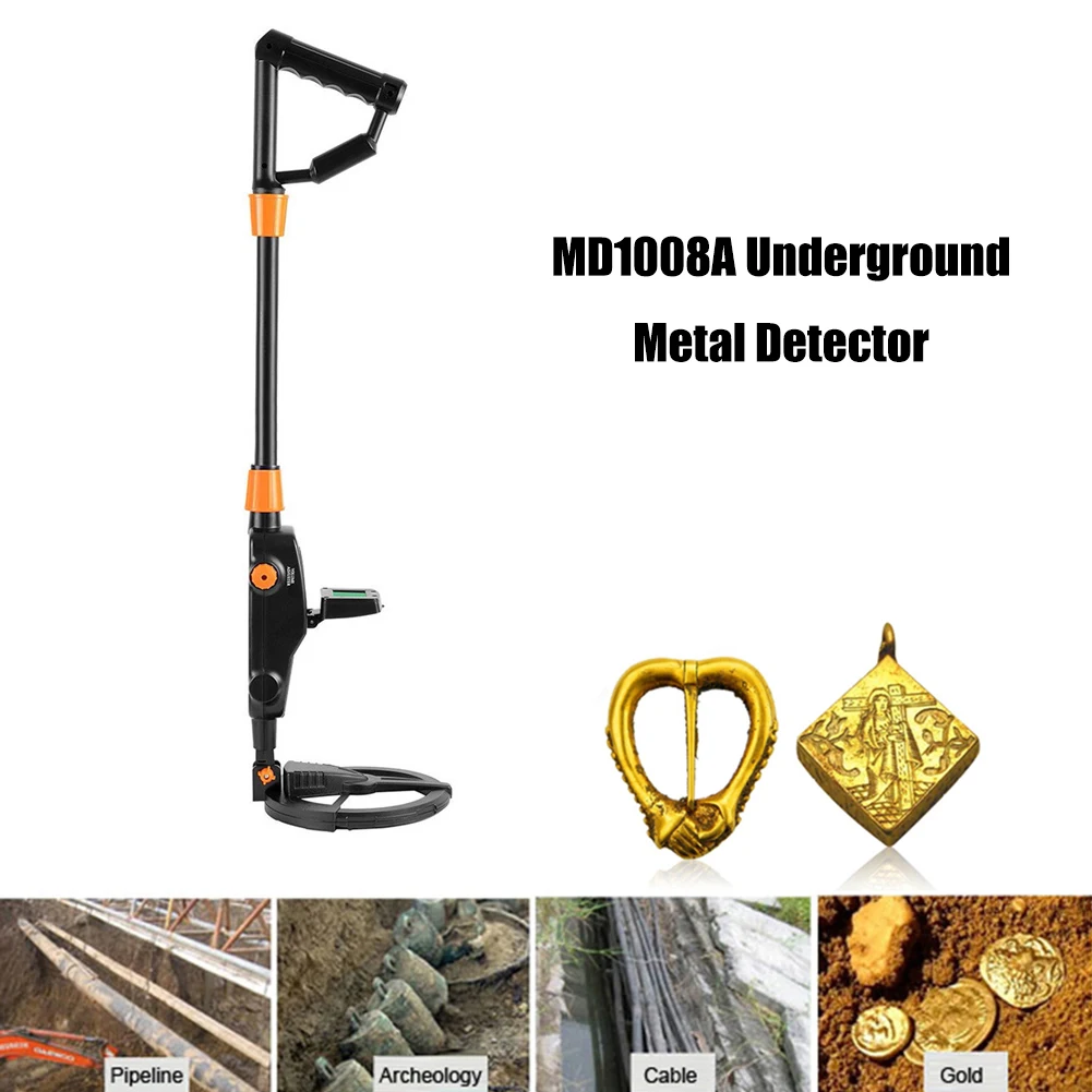 MD1008A Underground Metal Detector Gold Silver Jewelry Treasure Search Finders Waterproof Treasure Metal Seeker Tools