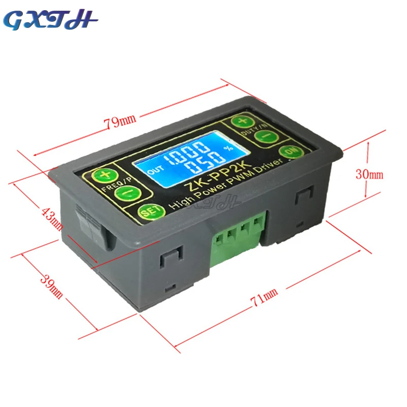 ZK-PP1K PWM Pulse Generator Dual-mode Signal Generator ZK-PP2K PWM Motor Governor Frequency Duty Cycle Adjustable Cycle Delay 6