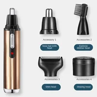 Beard Trimmer for Men  Electric Shaver Nose Ear Trimmer Electric Nose Hair Clipper USB Rechargeable  Washable Shaving 1