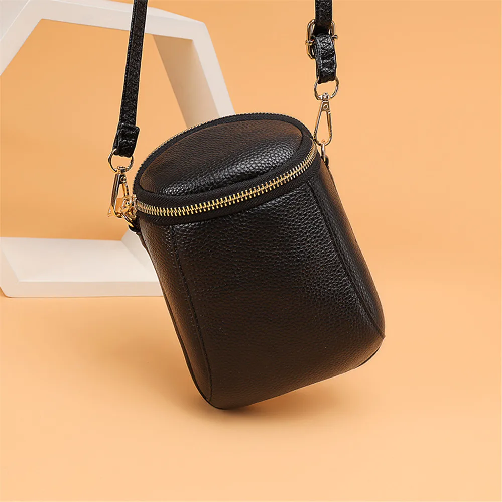 High Quality Soft Leather Cell Phone Bag New Mini Crossbody Bag Texture Top Layer Cowhide Shoulder Bag For Women