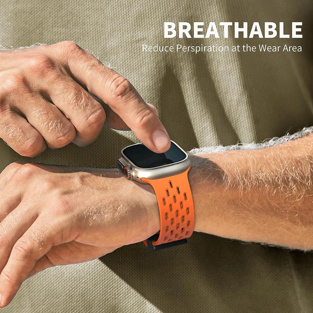 Breathable Magnetic Silicone Sports Strap