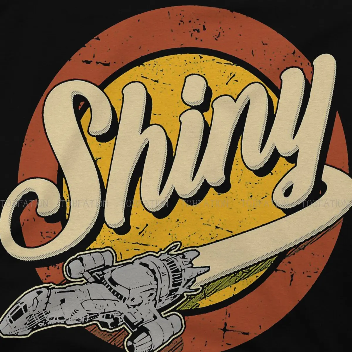 Shiny Firefly Inspired Sci-Fi Loose Cotton Men's T-Shirt
