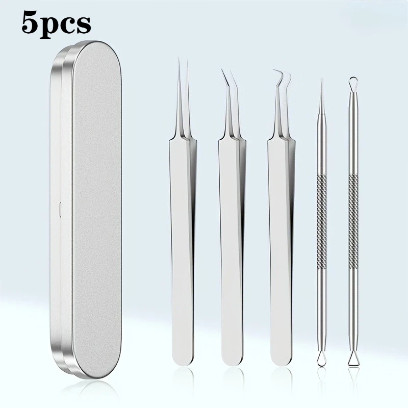 15pcs Facial Cleansing Beauty Tool Set Stainless Steel Pliers Cell Clips,Comedone Extractor,Blackhead and Whitehead Removal Tool 2 15pcs Facial Cleansing Beauty Tool Set Stainless Steel Pliers Cell Clips,Comedone Extractor,Blackhead and Whitehead Removal Tool 2