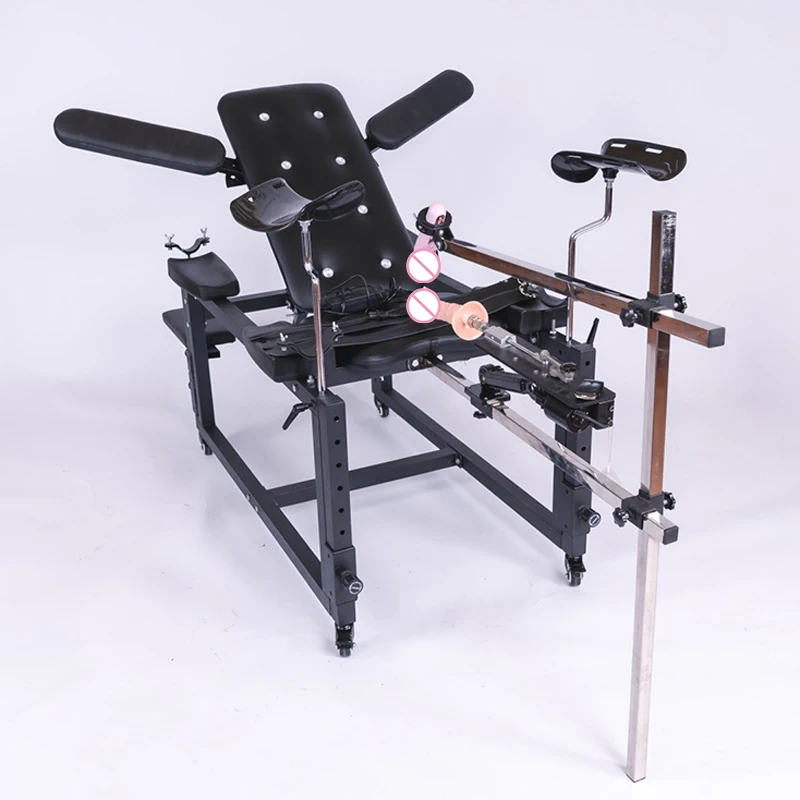 Queen Chairs Spanking Bench Sex Vibrating Chair Bondage Spanking Bench Black Furniture Chairs Restraints Training BDSM Sex Chair