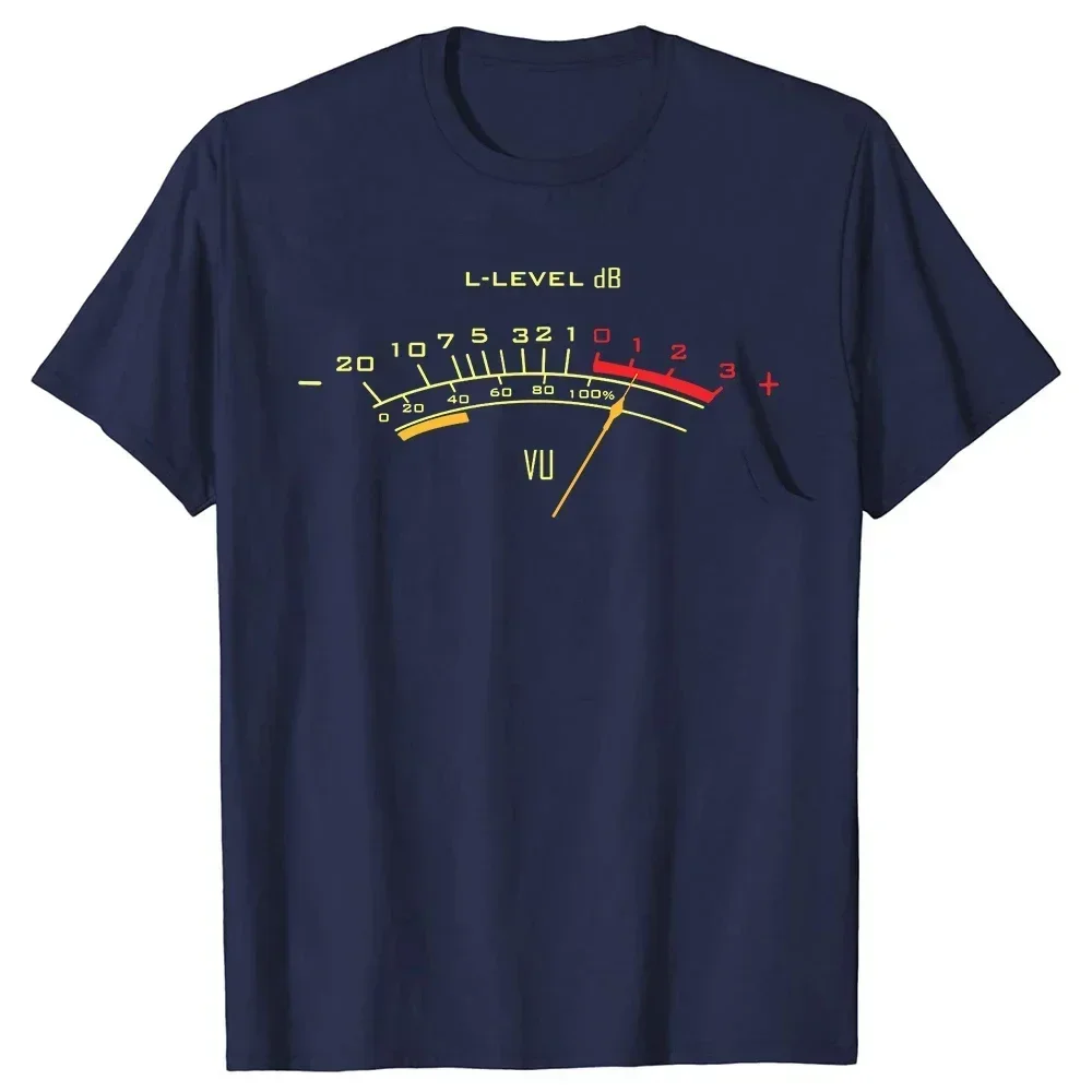 Vintage VU Meter Sound Engineer Graphic Cotton T-Shirt