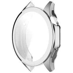 Enhanced Protective TPU Soft Shell Case Cover for Smartwatch with Screen Protection (Silver)