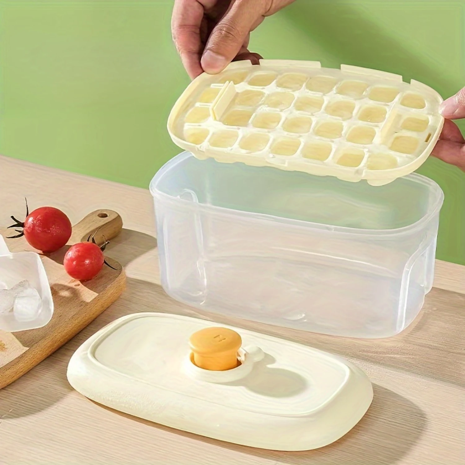 Multi-Compartment 2-In-1 Ice Cube Tray With Lid-28/56 Compartments, Easy Press & Release, Bpa-Free Plastic, Perfect For Free