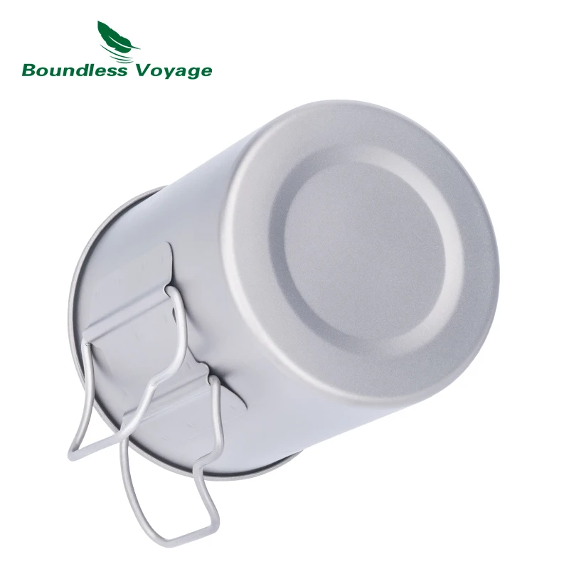 Portable Titanium Cup 1/5PCS Camping Mug Tea Coffee Cup with Lid Lightweight Cookware Outdoor Travel Drinkware Small Hanging Pot
