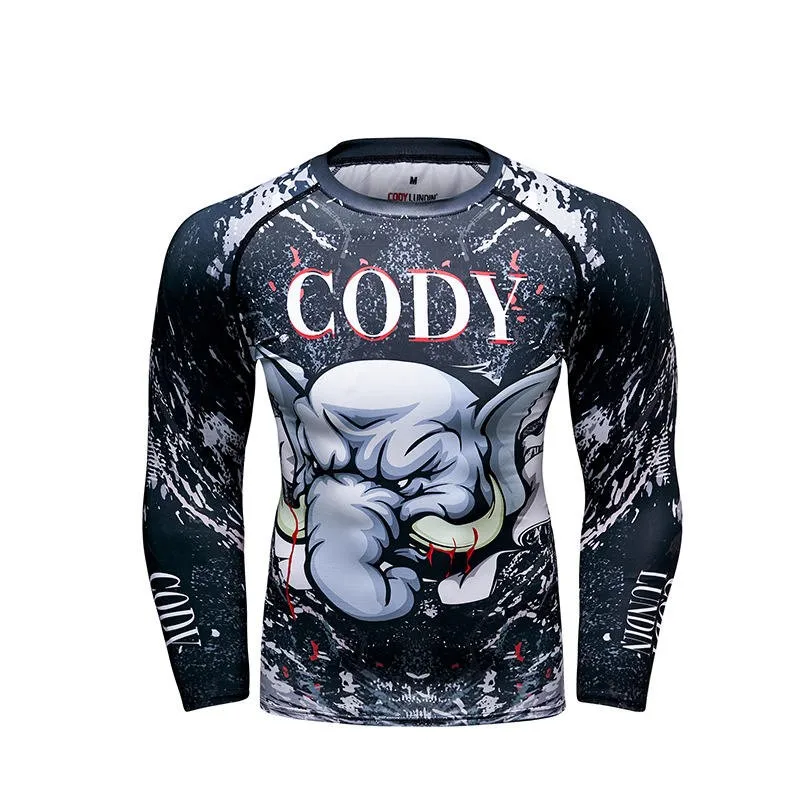 MMA BJJ Rashguard T Shirts Rash Guard Fitness Tracksuit Boxing Jerseys Muay Thai Compression Men MMA Kickboxing Sport Suit 08
