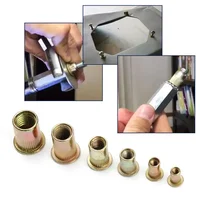 210/165/100PCS Box Rivet Nuts Carbon Steel M4 M5 M6 M8 M10 M12 Flat Head Rivet Nuts Set Hardware Multi Sizes Insert Rivet Nuts 2