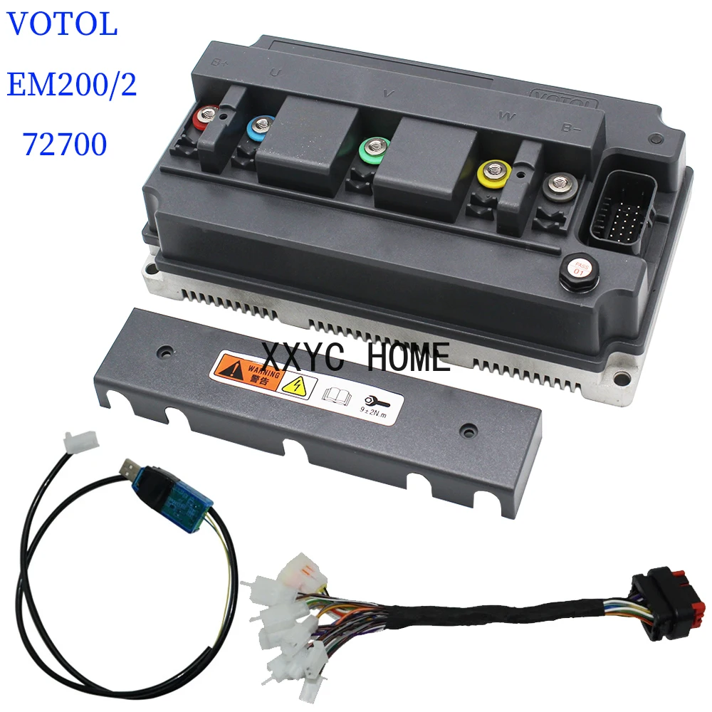 

Контроллер двигателя VOTOL EM200/2 72700 300A, фазовый ток 700A для электрического мотоцикла, скейтборда, спицевой концентратор QS 4KW-6KW