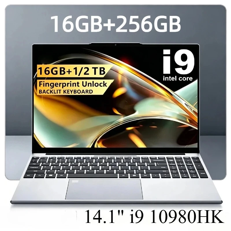 لابتوب احترافي جديد وسريع بمعالج Intel Core i9 10980HK، شاشة 14.1 بوصة، 8 أنوية و16 مسارًا، سرعة 2.4-5.3 جيجاهرتز، ذاكرة 16 ميجابايت، استهلاك طاقة 45 واط، ذاكرة وصول عشوائي 32 جيجابايت، قرص صلب M.2 بسعة 2 تيرابايت، مناسب للألعاب والمكتب.