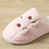 Autumn and Winter Cute Cartoon Pig Cotton Slippers Indoor Household Bedroom Warm Ears Bear Plush Slippers for Men and Women 4